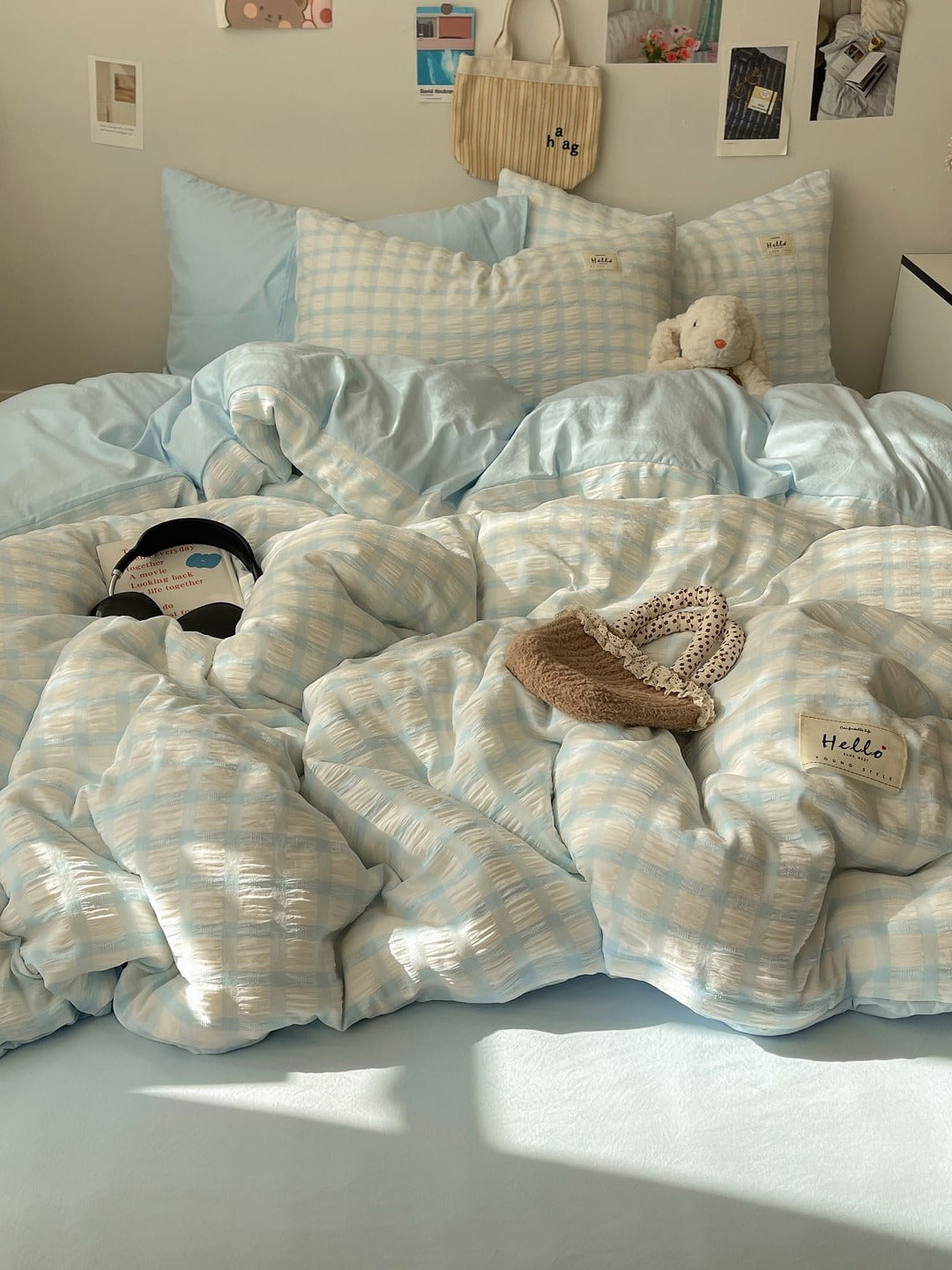Everyday Plaid Seersucker Bedding Set original reference image 9