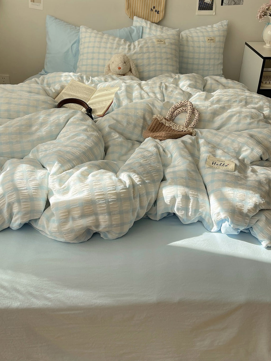 Everyday Plaid Seersucker Bedding Set original reference image 10