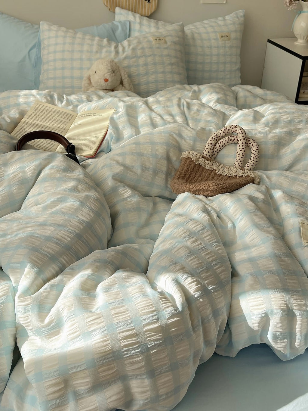 Everyday Plaid Seersucker Bedding Set original reference image 11