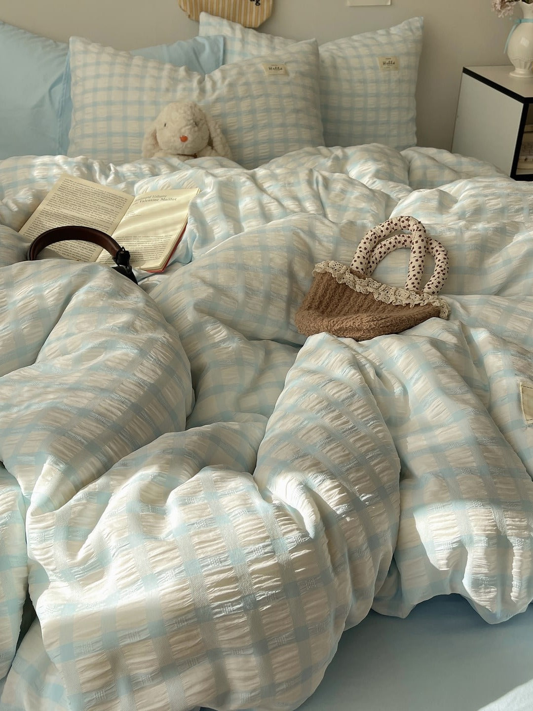 Everyday Plaid Seersucker Bedding Set original reference image 11