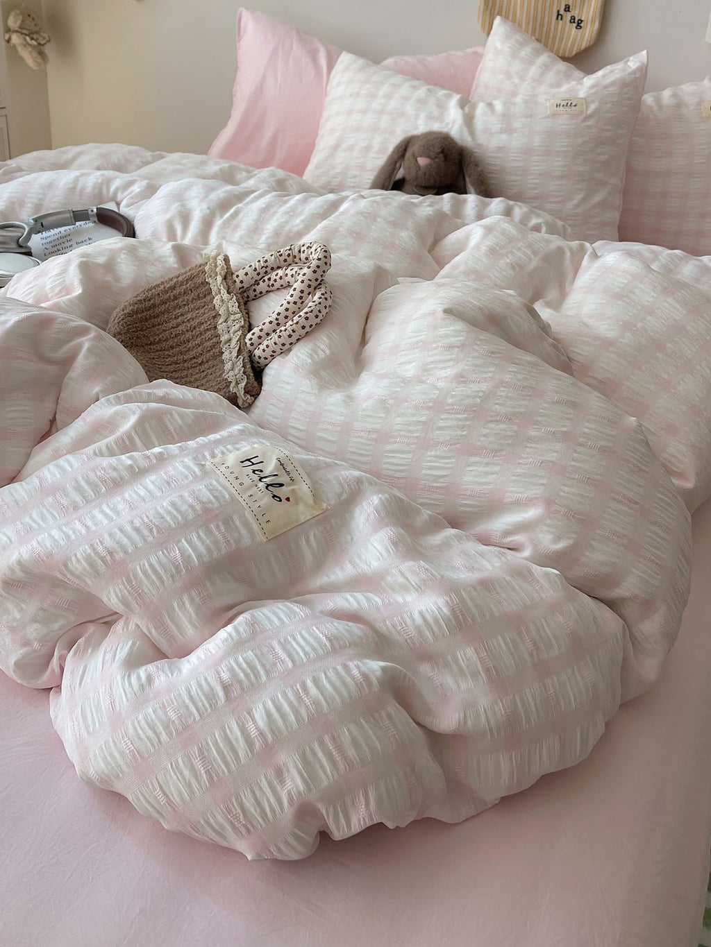 Everyday Plaid Seersucker Bedding Set original reference image 16