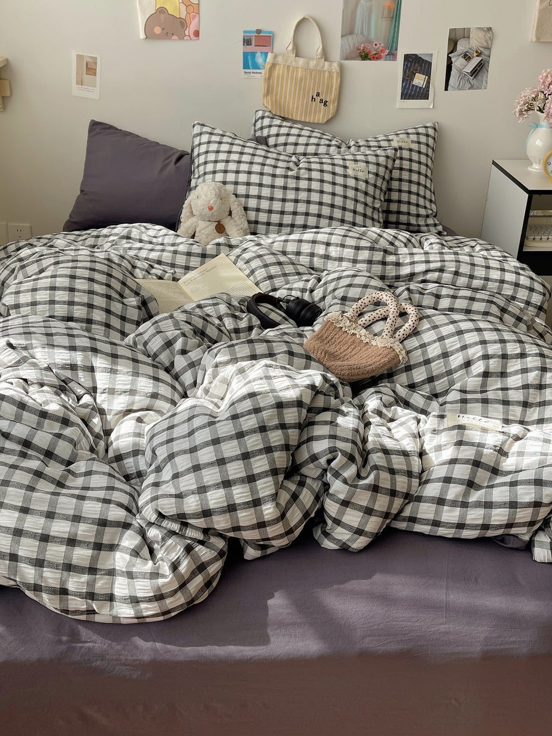Everyday Plaid Seersucker Bedding Set original reference image 19