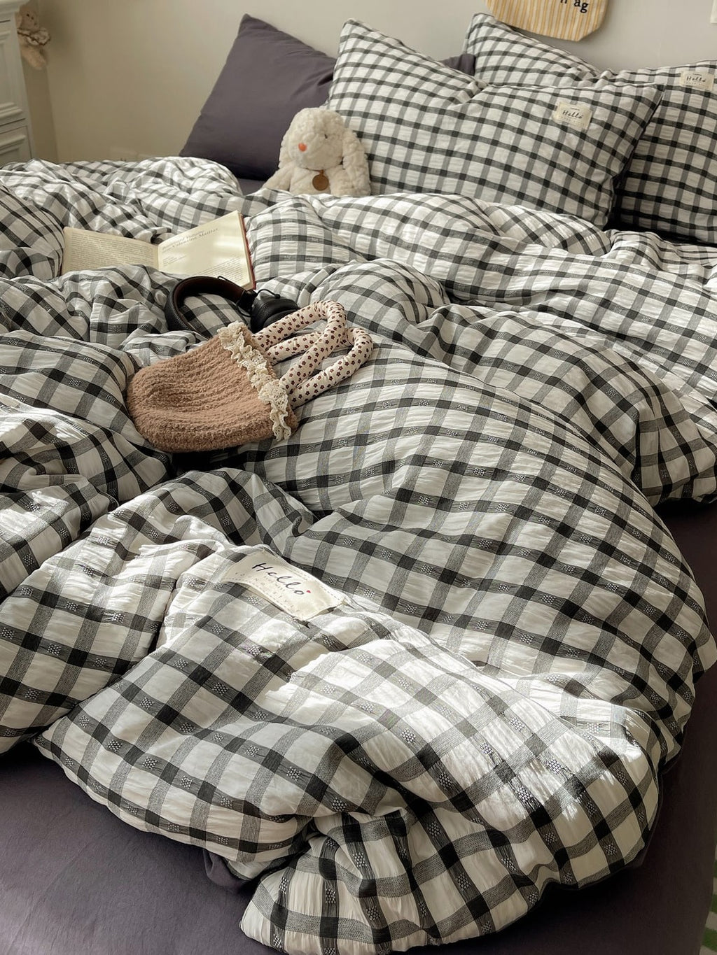 Everyday Plaid Seersucker Bedding Set original reference image 23