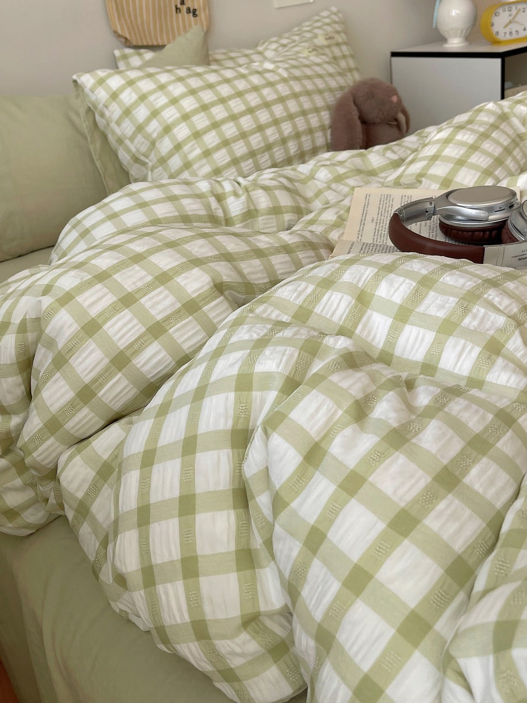 Everyday Plaid Seersucker Bedding Set original reference image 26