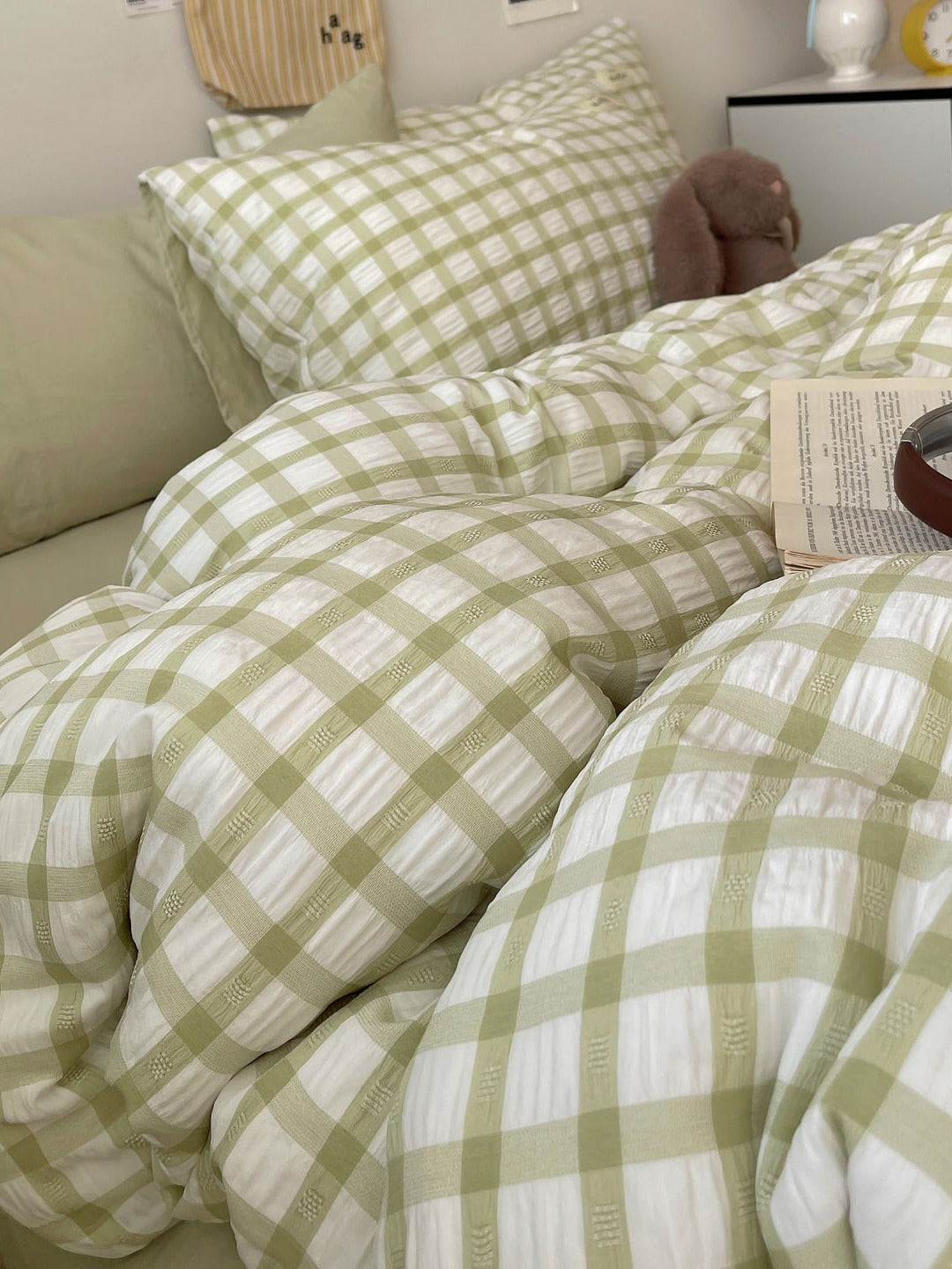 Everyday Plaid Seersucker Bedding Set original reference image 27