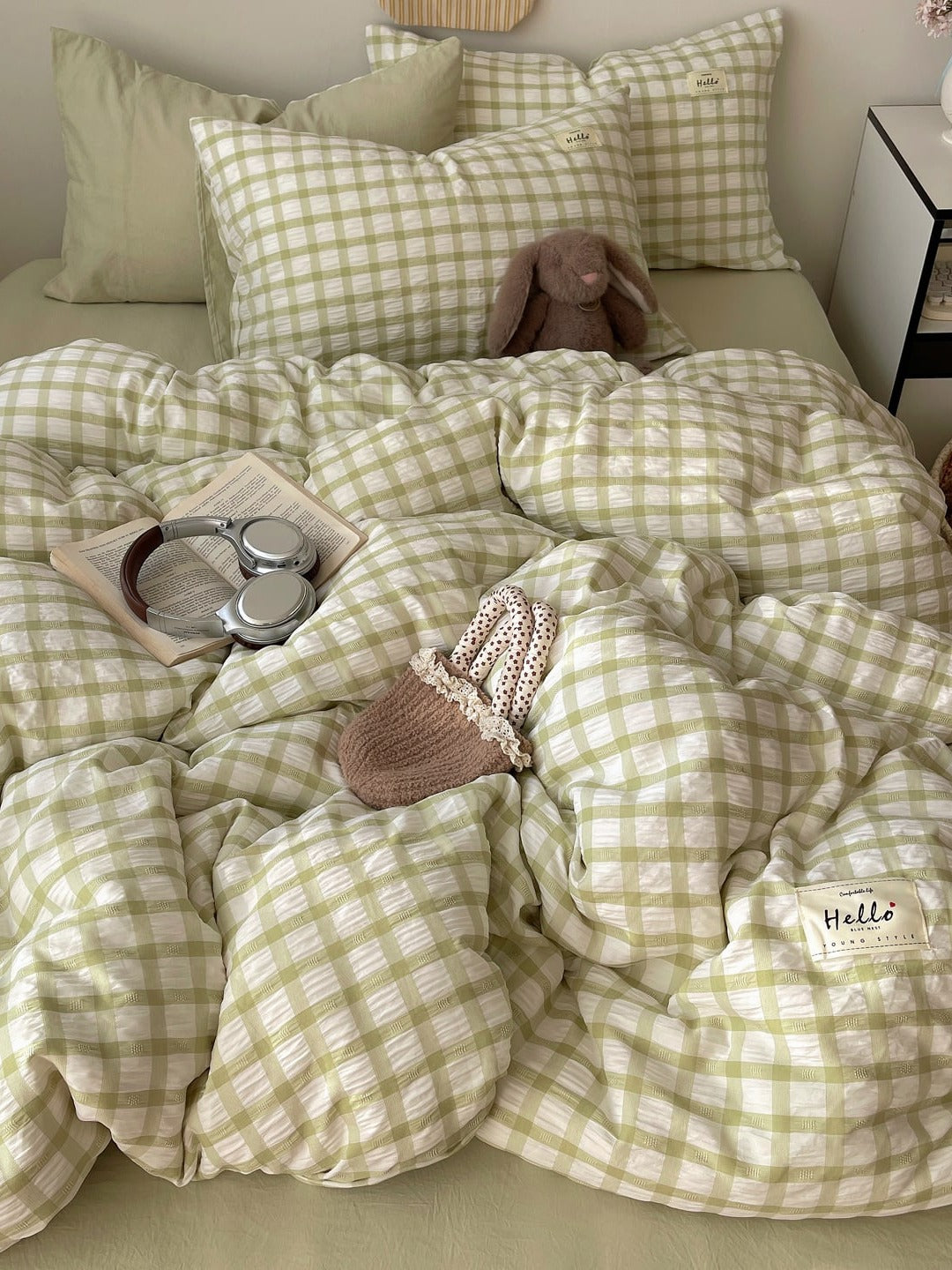 Everyday Plaid Seersucker Bedding Set original reference image 28