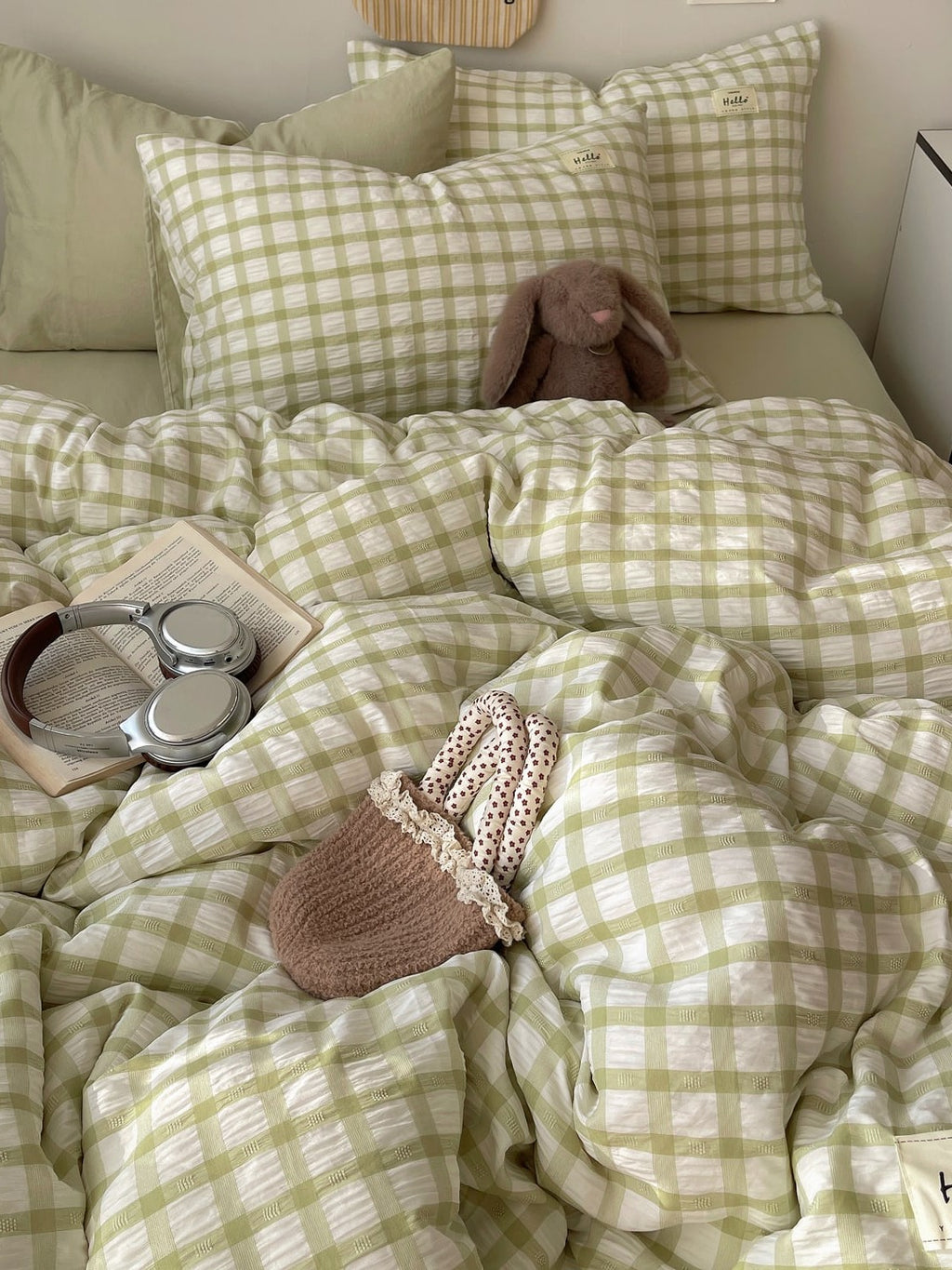 Everyday Plaid Seersucker Bedding Set original reference image 29