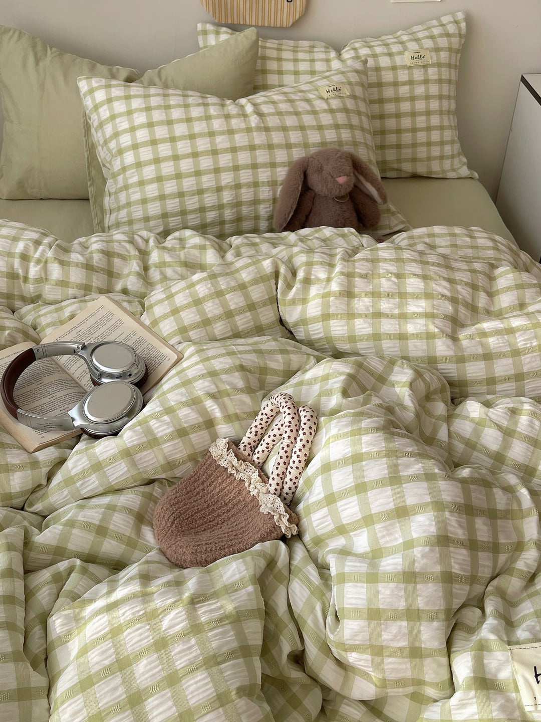 Everyday Plaid Seersucker Bedding Set original reference image 29