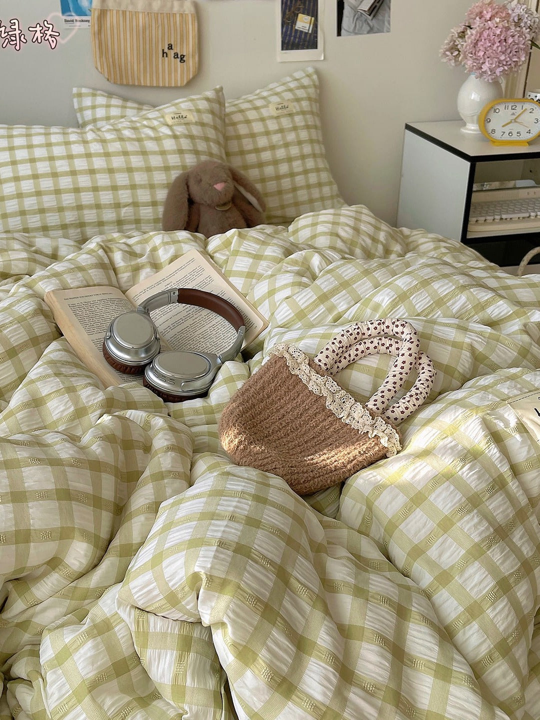 Everyday Plaid Seersucker Bedding Set original reference image 30