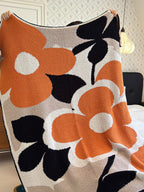 Floral Knit Plush Throw Blanket original reference image 1
