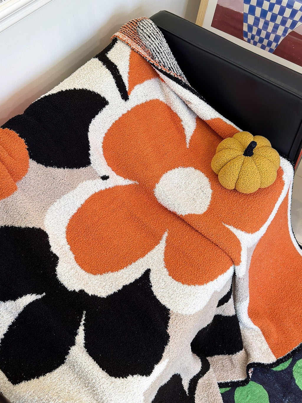 Floral Knit Plush Throw Blanket original reference image 2