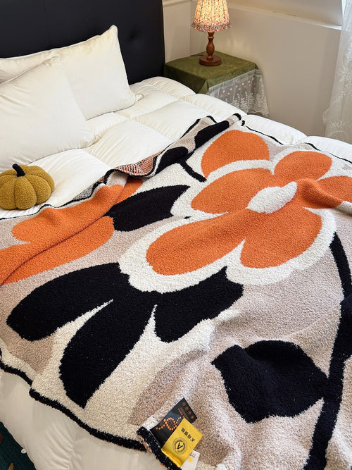 Floral Knit Plush Throw Blanket original reference image 6
