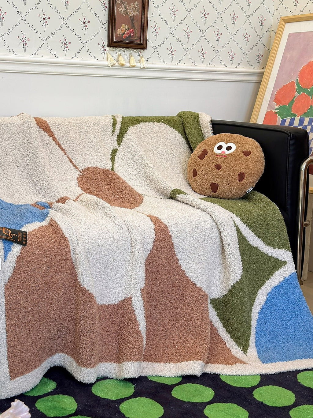 Floral Knit Plush Throw Blanket original reference image 9