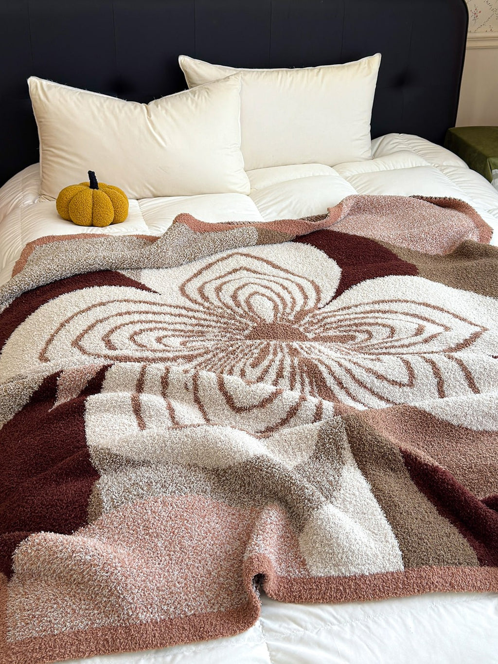 Floral Knit Plush Throw Blanket original reference image 13