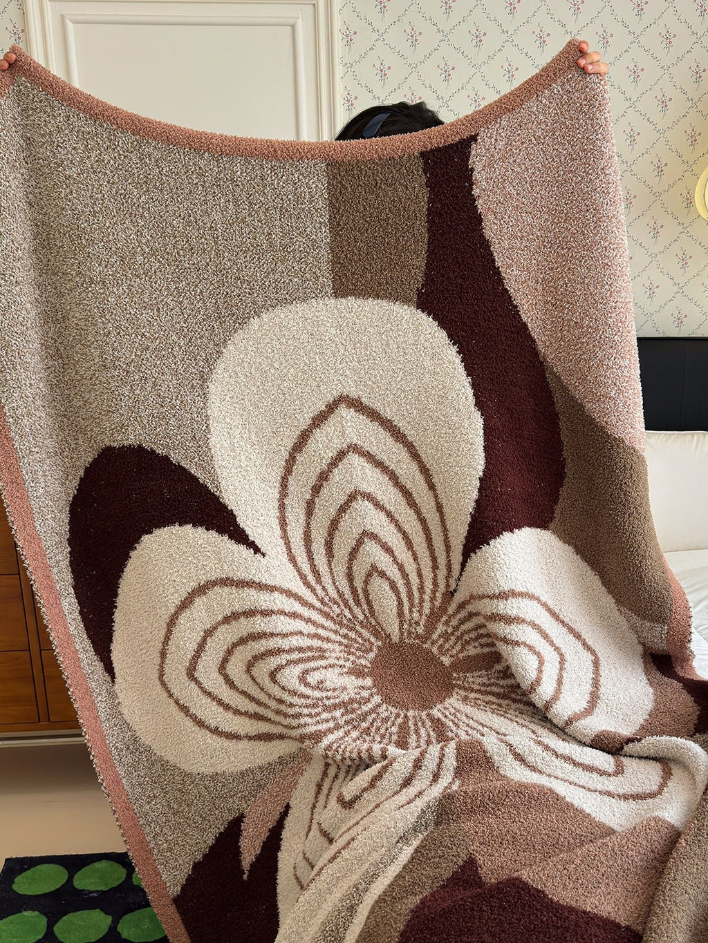 Floral Knit Plush Throw Blanket original reference image 14