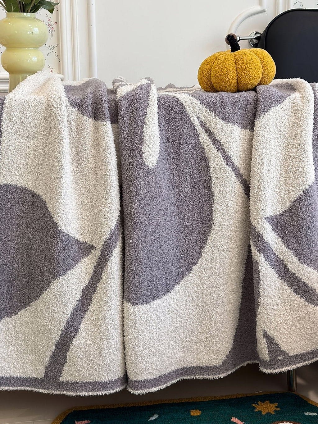 Floral Knit Plush Throw Blanket original reference image 26