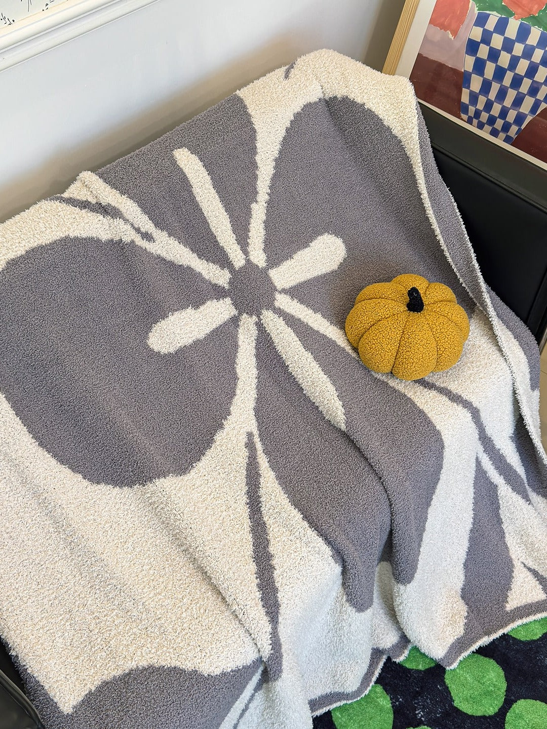 Floral Knit Plush Throw Blanket original reference image 27