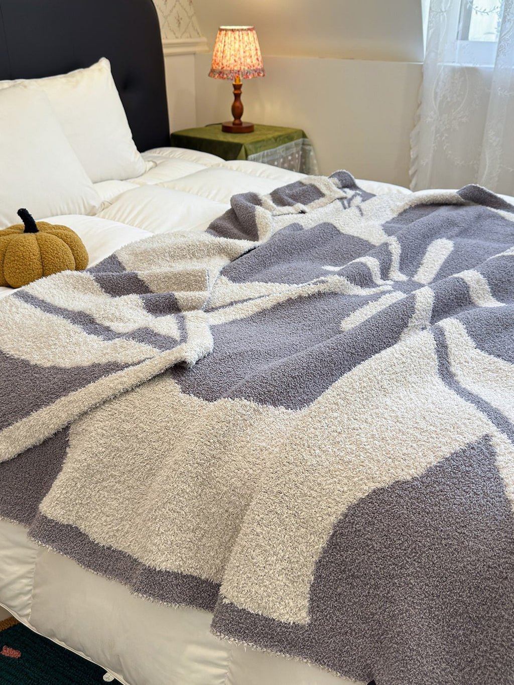 Floral Knit Plush Throw Blanket original reference image 30