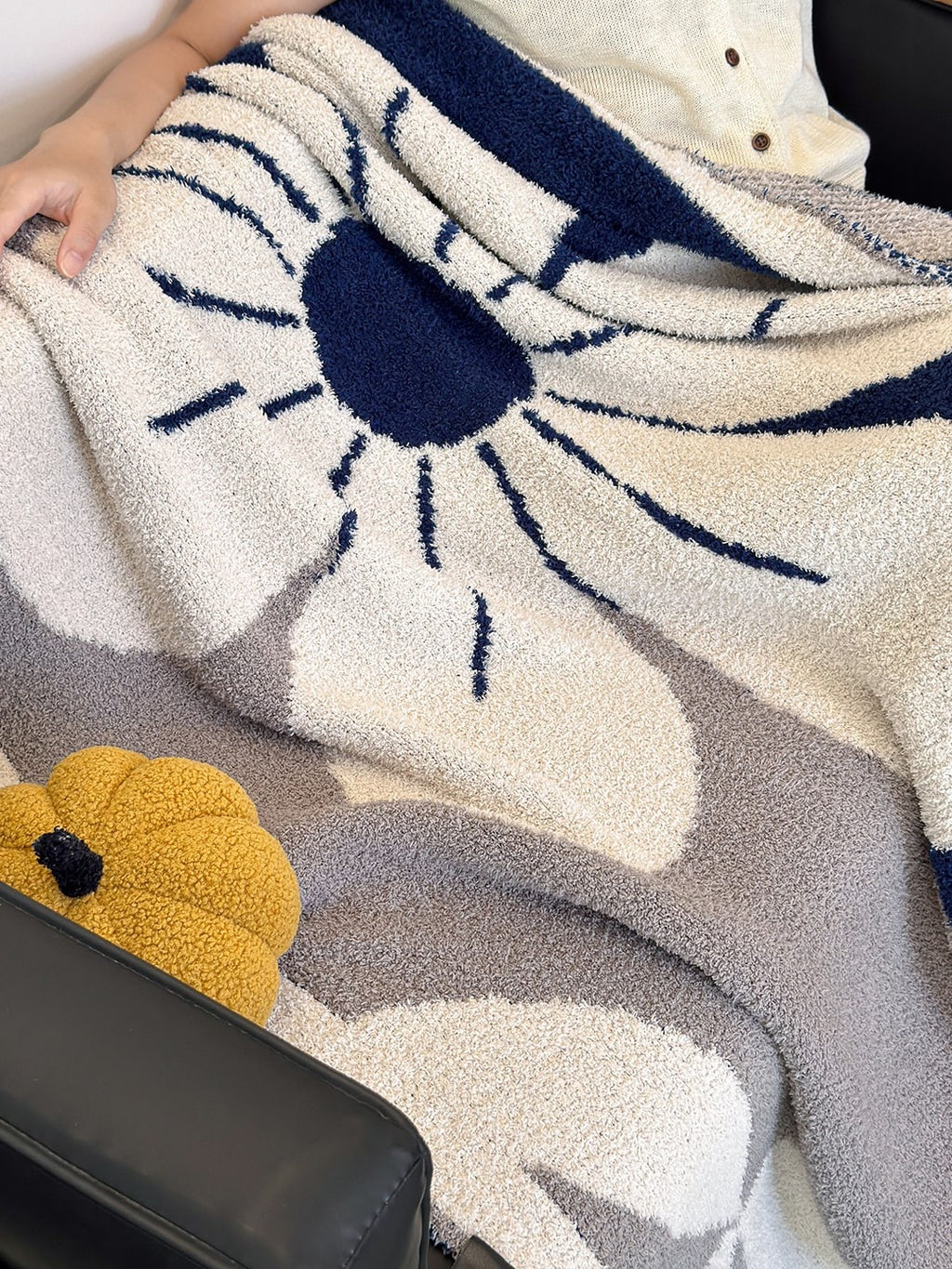 Floral Knit Plush Throw Blanket original reference image 34