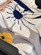 Floral Knit Plush Throw Blanket original reference image 34