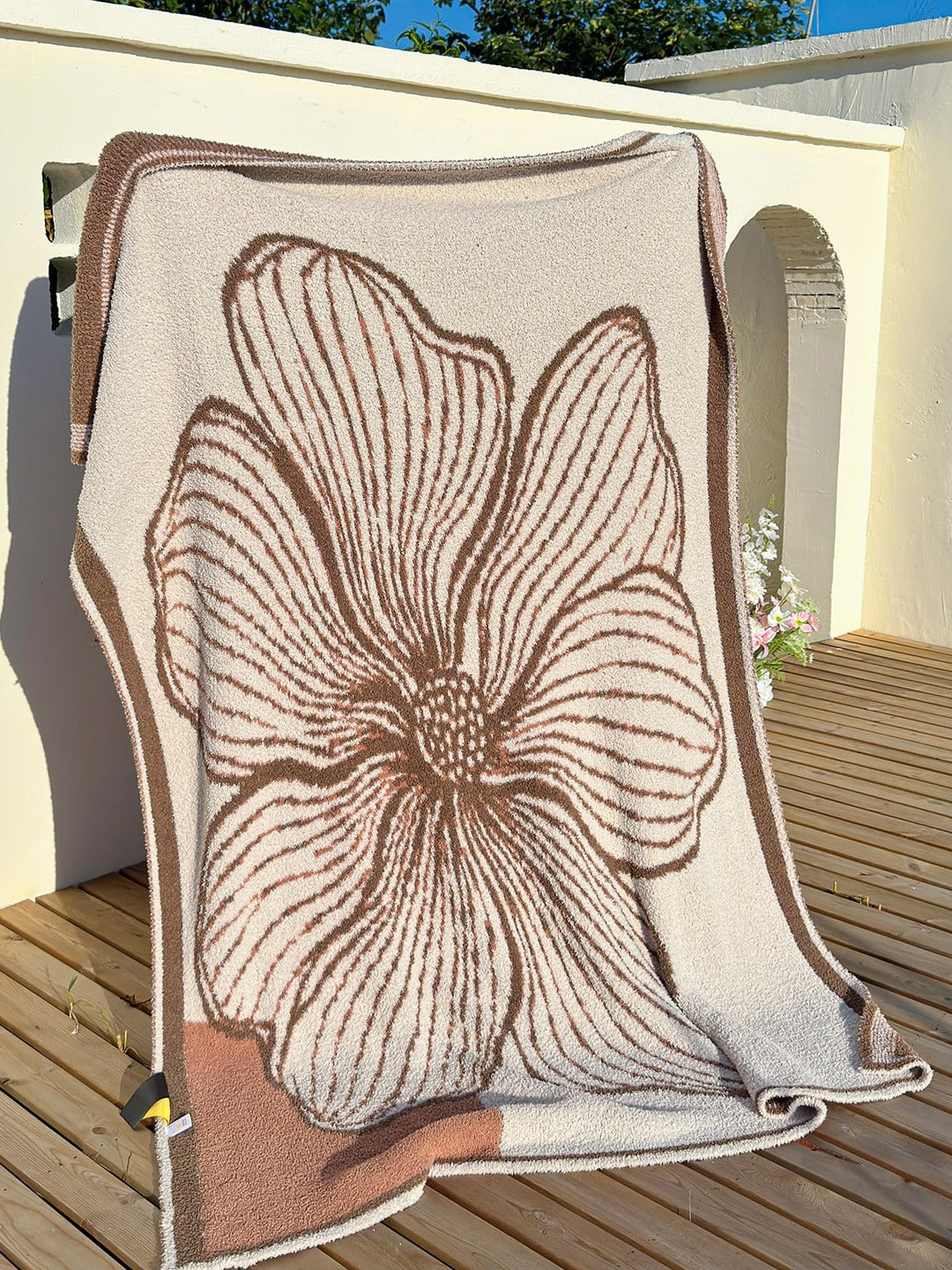Floral Knit Plush Throw Blanket original reference image 41