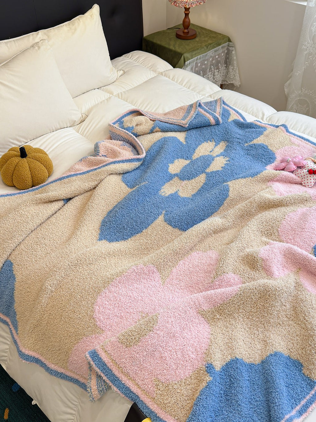 Floral Knit Plush Throw Blanket original reference image 43