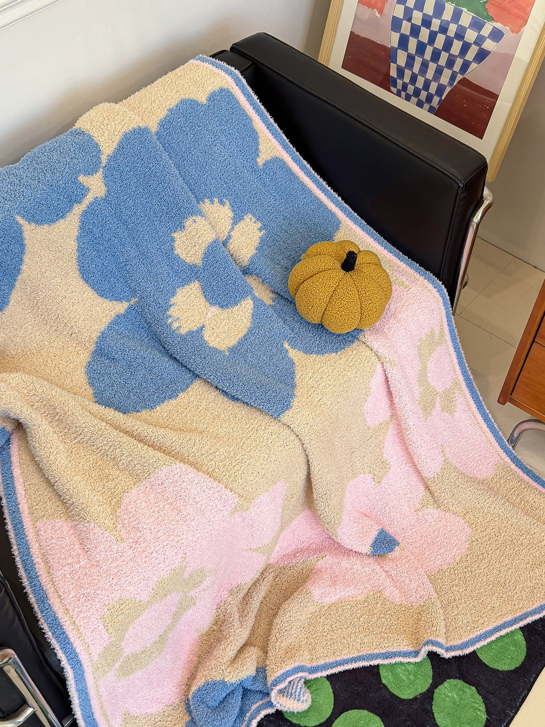 Floral Knit Plush Throw Blanket original reference image 44