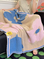 Floral Knit Plush Throw Blanket original reference image 45