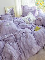Gathered Ruffle Seersucker Bedding Set original reference image 6