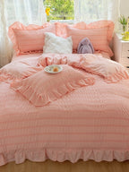 Gathered Ruffle Seersucker Bedding Set original reference image 13