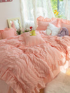 Gathered Ruffle Seersucker Bedding Set original reference image 15