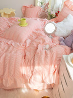 Gathered Ruffle Seersucker Bedding Set original reference image 16