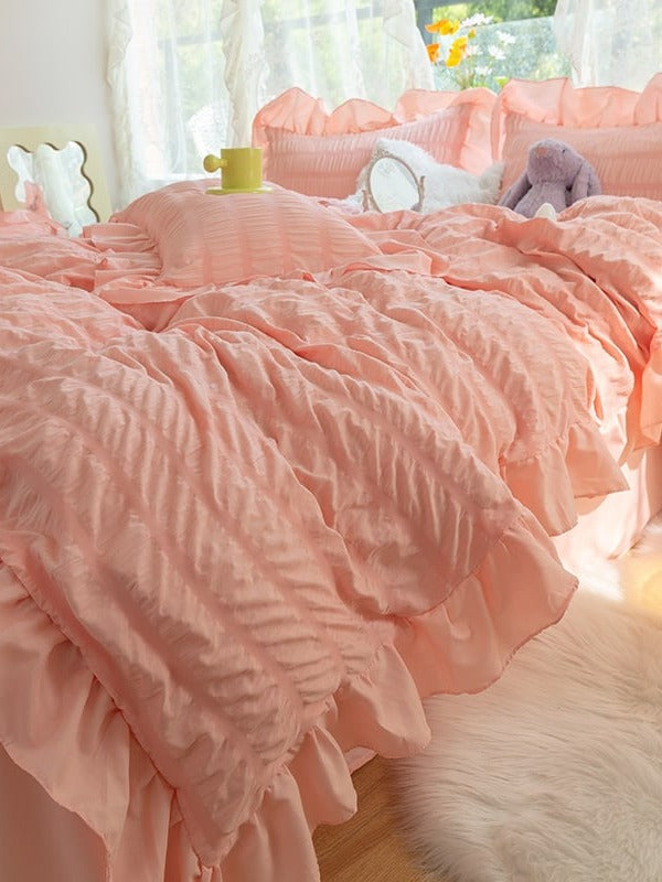 Gathered Ruffle Seersucker Bedding Set original reference image 17