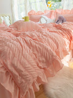 Gathered Ruffle Seersucker Bedding Set original reference image 17