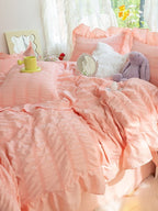 Gathered Ruffle Seersucker Bedding Set original reference image 18