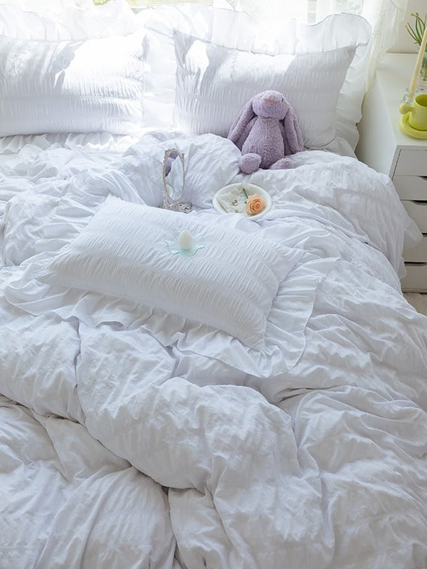 Gathered Ruffle Seersucker Bedding Set original reference image 21