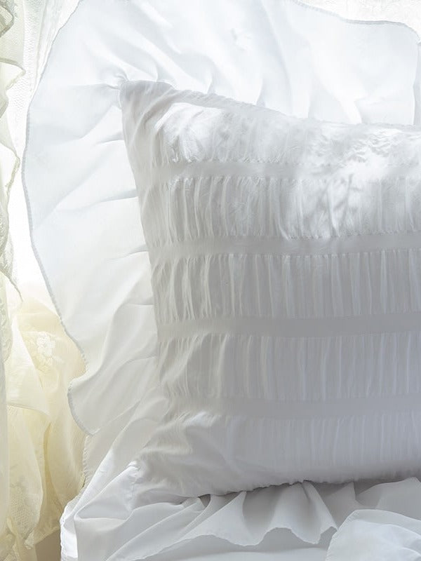 Gathered Ruffle Seersucker Bedding Set original reference image 22