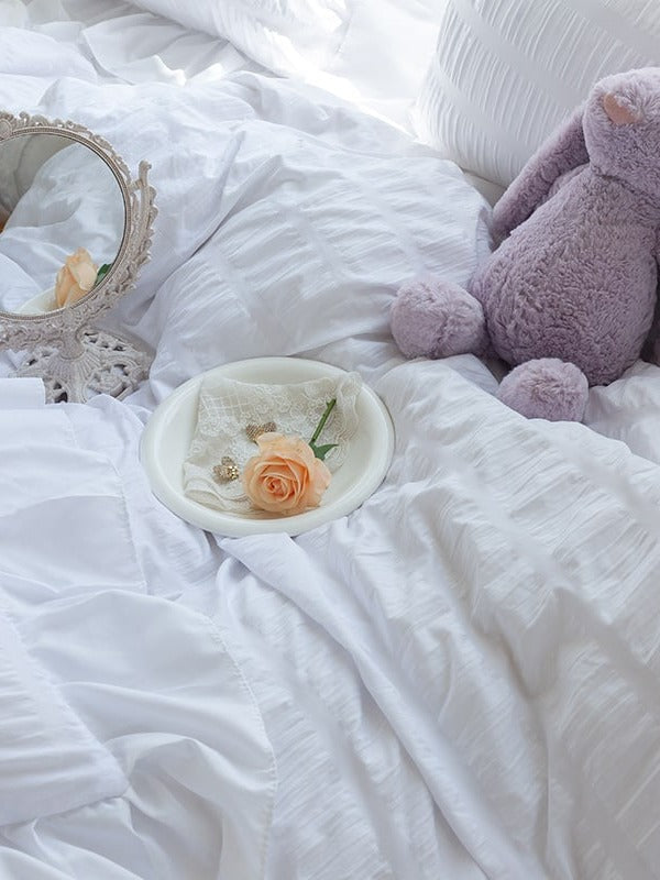 Gathered Ruffle Seersucker Bedding Set original reference image 23