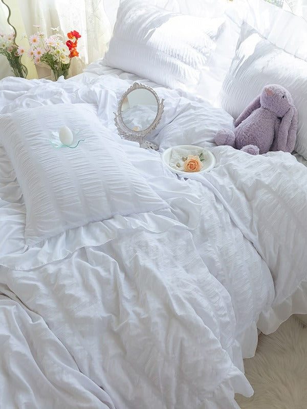 Gathered Ruffle Seersucker Bedding Set original reference image 24
