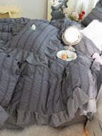 Gathered Ruffle Seersucker Bedding Set original reference image 28