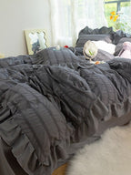 Gathered Ruffle Seersucker Bedding Set original reference image 29