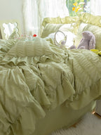 Gathered Ruffle Seersucker Bedding Set original reference image 31