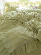 Gathered Ruffle Seersucker Bedding Set original reference image 34