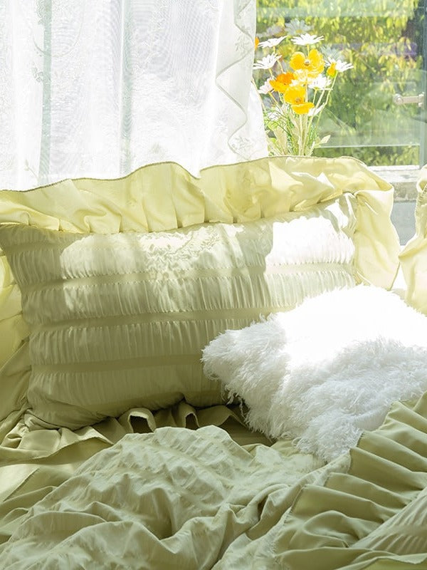 Gathered Ruffle Seersucker Bedding Set original reference image 35
