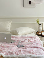 Houndstooth Sherpa Throw Blanket original reference image 8