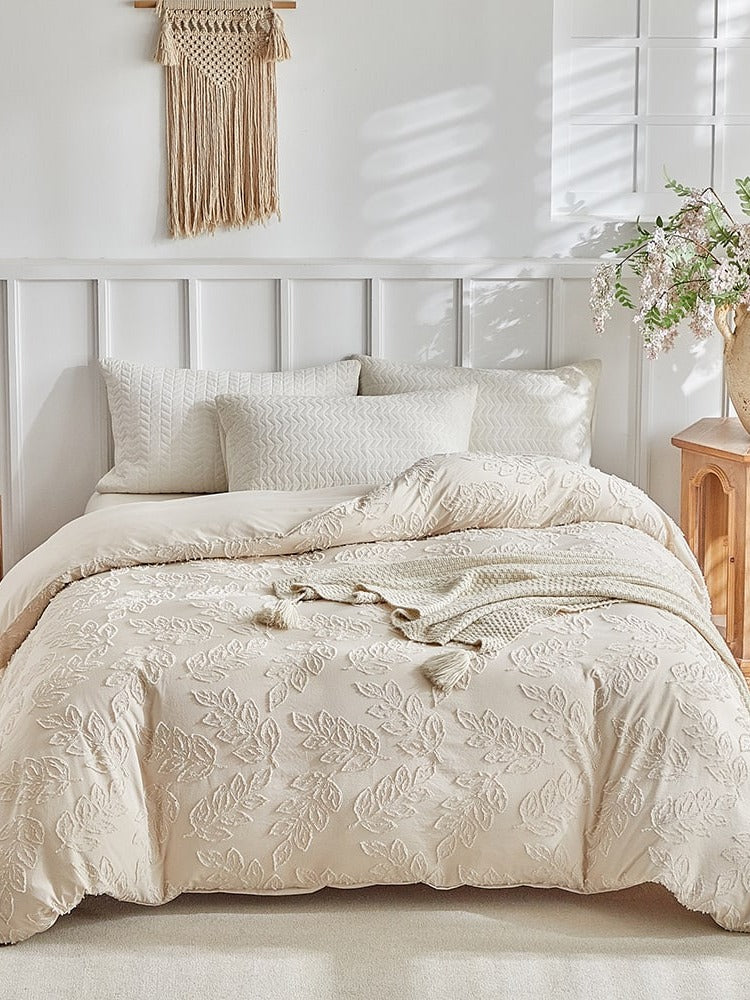 Leafwork Clip-Jacquard Bedding Set original reference image 3