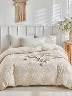 Leafwork Clip-Jacquard Bedding Set original reference image 3
