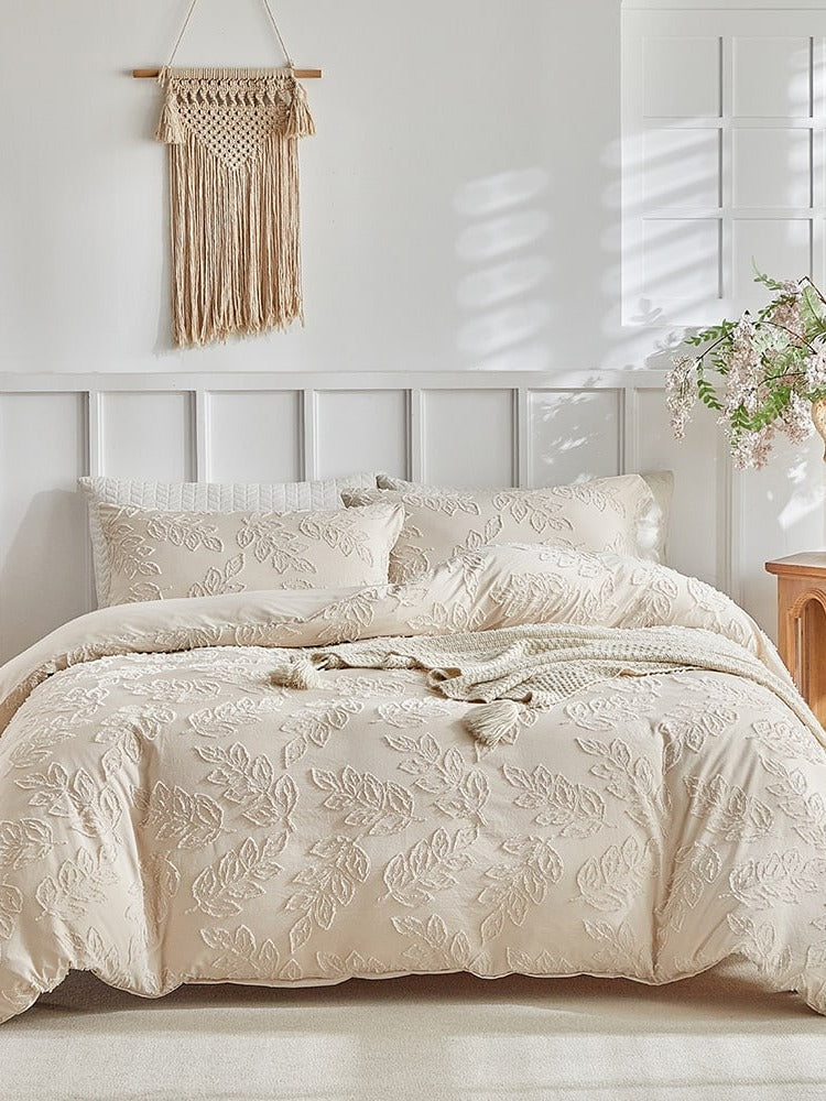 Leafwork Clip-Jacquard Bedding Set original reference image 4