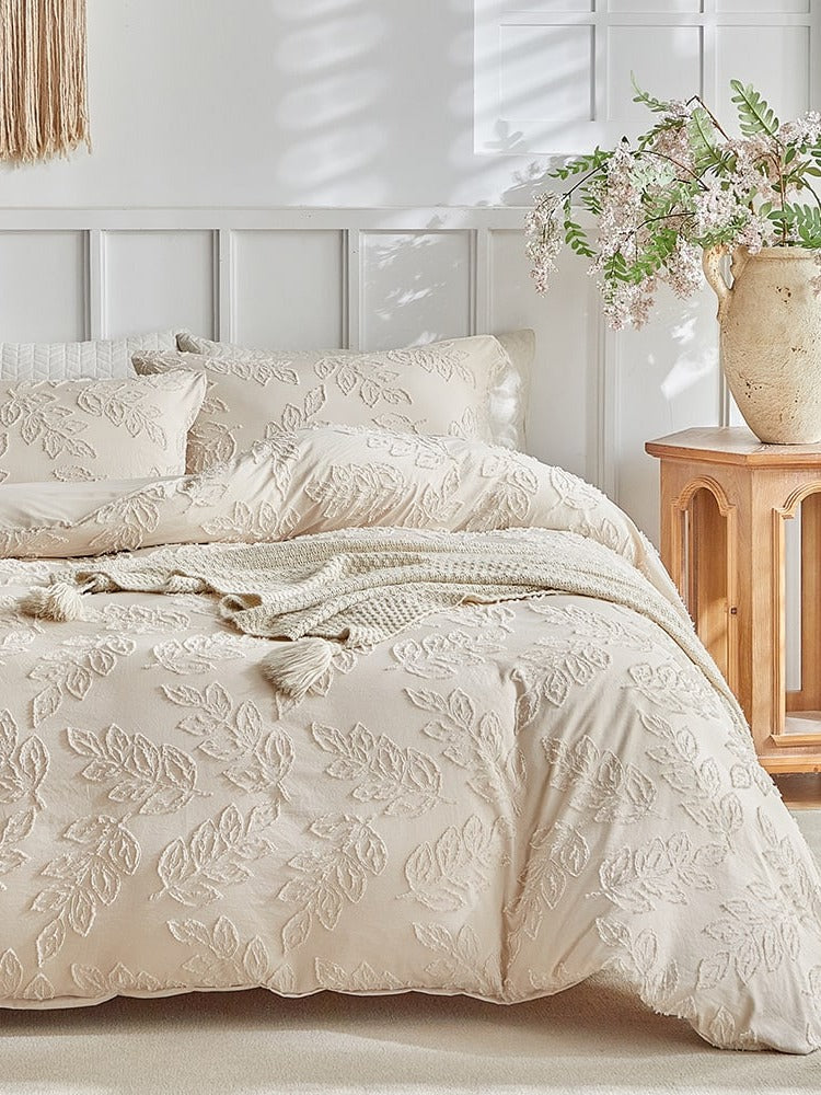 Leafwork Clip-Jacquard Bedding Set original reference image 5