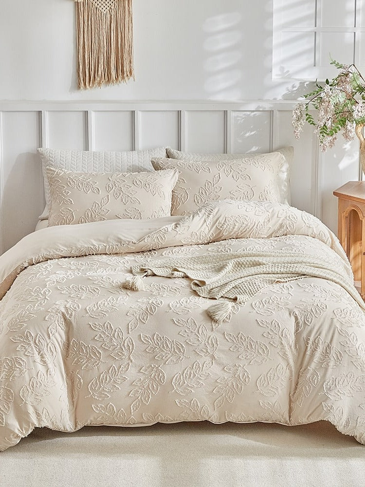 Leafwork Clip-Jacquard Bedding Set original reference image 6
